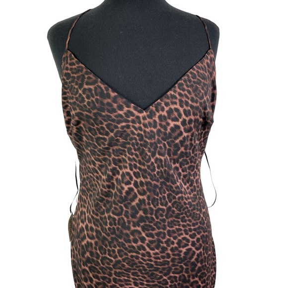 NWT Bardot Leopard Slip Midi Dress - Picture 4 of 6